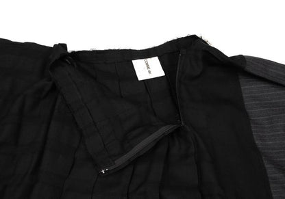 COMME des GARCONS 03AW Mixed Jacquard Wrap Skirt Gray Size S