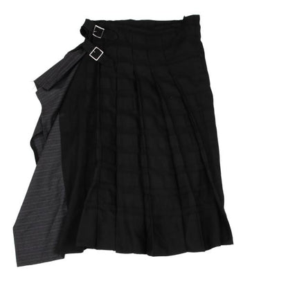 COMME des GARCONS 03AW Mixed Jacquard Wrap Skirt Gray Size S
