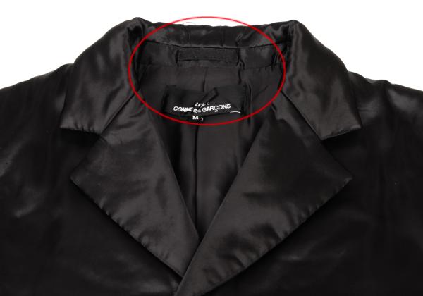 COMME des GARCONS Cupro Padded Velcro Jacket Black Size M