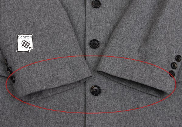 Papas GUABELLO Wool Cashmere Tailored Blazer Gray Size M46