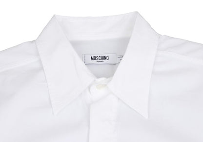 MOSCHINO JEANS Back Message Print Shirt White Size M