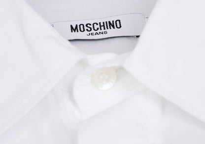 MOSCHINO JEANS Back Message Print Shirt White Size M