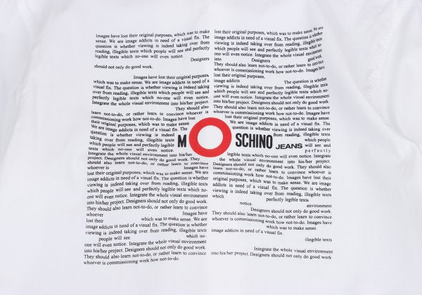MOSCHINO JEANS Back Message Print Shirt White Size M