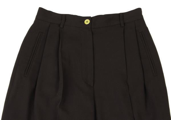 GUCCI Wool Two-Pleat Pants Dark Brown Size 42