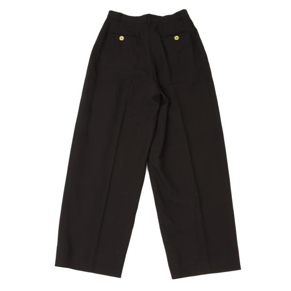 GUCCI Wool Two-Pleat Pants Dark Brown Size 42