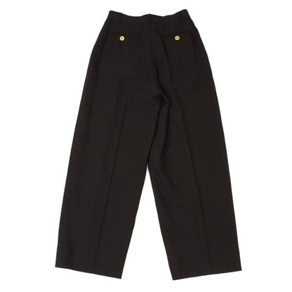 GUCCI Wool Two-Pleat Pants Dark Brown Size 42
