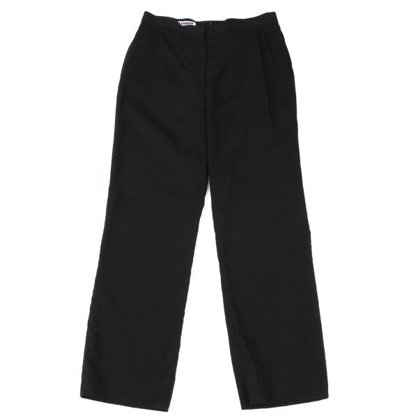JIL SANDER Wool Blend Straight Pants Black Size 36