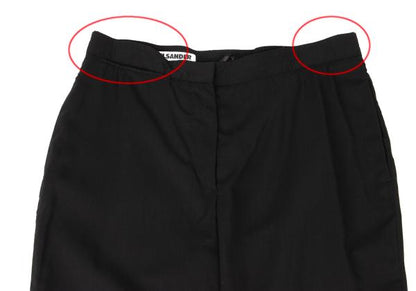 JIL SANDER Wool Blend Straight Pants Black Size 36