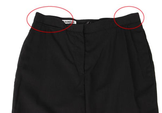 JIL SANDER Wool Blend Straight Pants Black Size 36