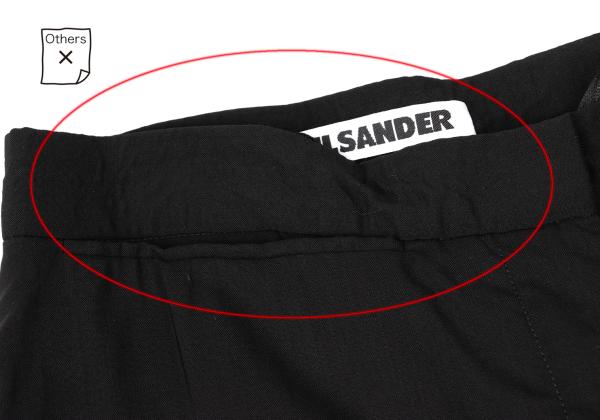 JIL SANDER Wool Blend Straight Pants Black Size 36