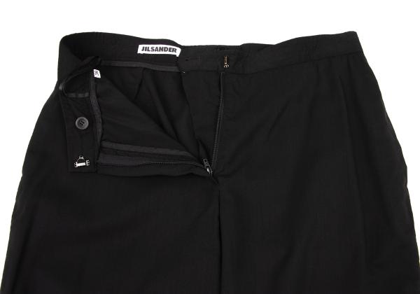 JIL SANDER Wool Blend Straight Pants Black Size 36