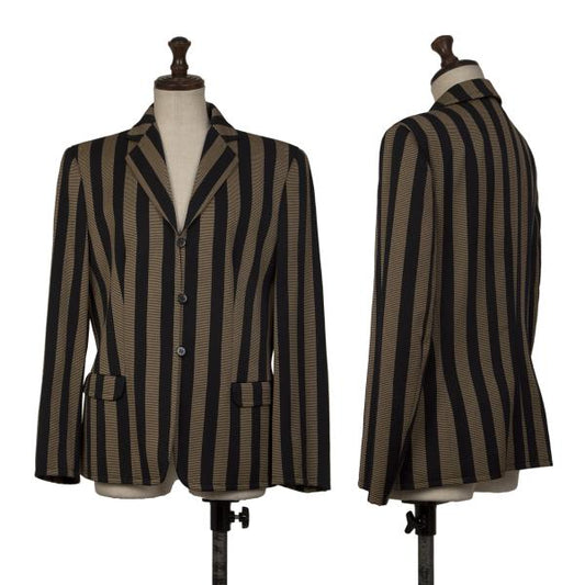GIORGIO ARMANI Wool Stripe 3-Button Jacket Beige Size 40