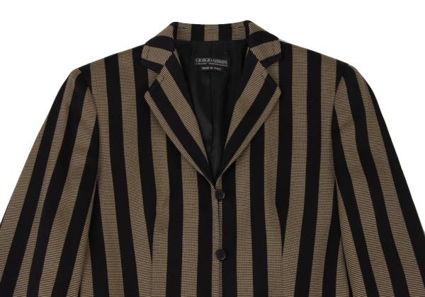 GIORGIO ARMANI Wool Stripe 3-Button Jacket Beige Size 40
