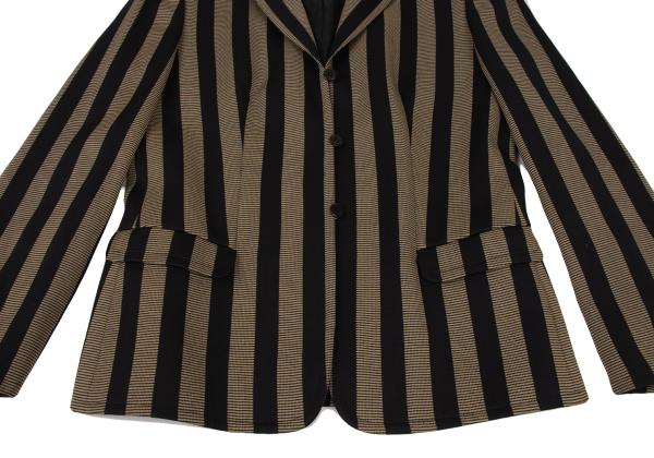 GIORGIO ARMANI Wool Stripe 3-Button Jacket Beige Size 40