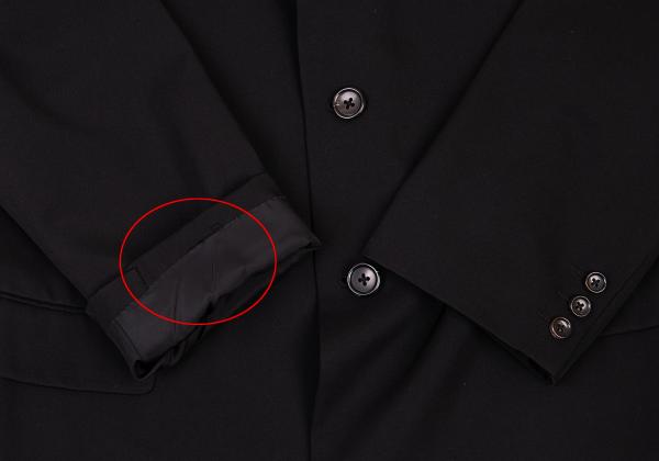 Y's for men Wool Gabardine 3-Button Jacket Black Size M