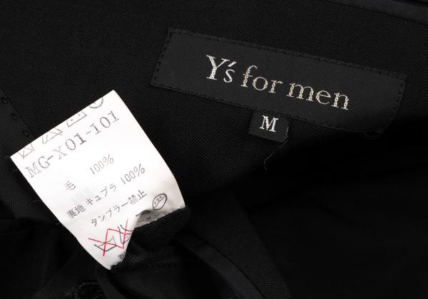 Y's for men Wool Gabardine 3-Button Jacket Black Size M