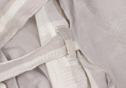 ISSEY MIYAKE Check Panel French Sleeve Blouse Gray Size M