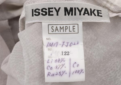 ISSEY MIYAKE Check Panel French Sleeve Blouse Gray Size M