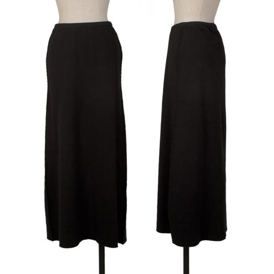 ISSEY MIYAKE A-POC Waist Rib Knit Maxi Skirt Black Size 2