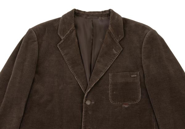 Papas Corduroy 3-Button Jacket Dark Brown Size L