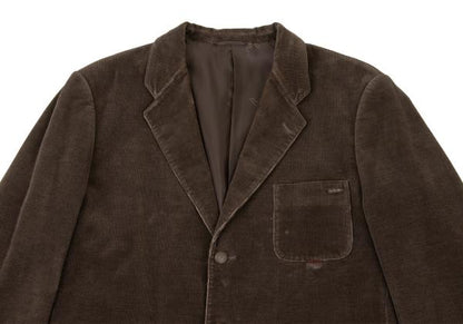 Papas Corduroy 3-Button Jacket Dark Brown Size L
