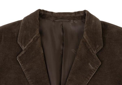 Papas Corduroy 3-Button Jacket Dark Brown Size L