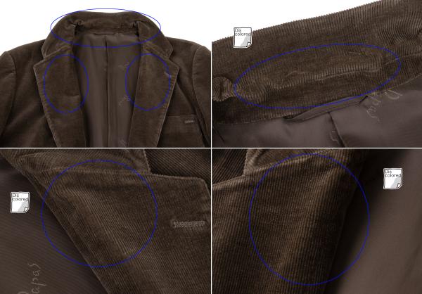 Papas Corduroy 3-Button Jacket Dark Brown Size L