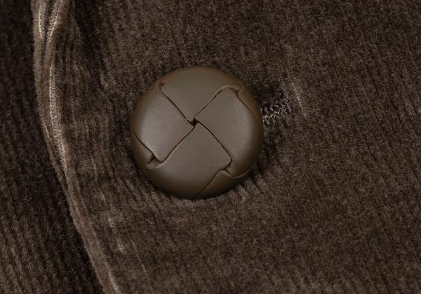 Papas Corduroy 3-Button Jacket Dark Brown Size L