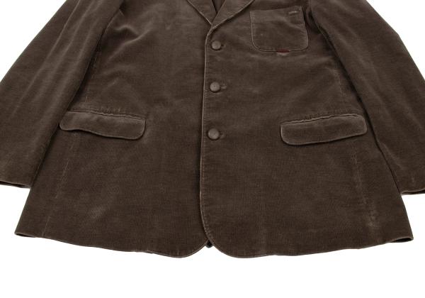 Papas Corduroy 3-Button Jacket Dark Brown Size L
