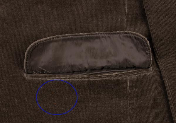Papas Corduroy 3-Button Jacket Dark Brown Size L