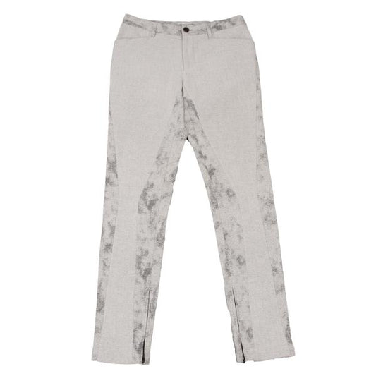 ISSEY MIYAKE Design Weave Hem Zip Tapered Pants Gray Size 2