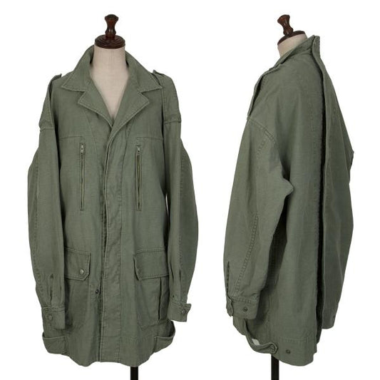 LIMI feu Cotton Back Zip Jacket Light Khaki Size S