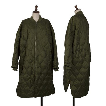 FURRY Quilted Long Down Jacket Olive Size F