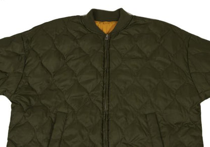 FURRY Quilted Long Down Jacket Olive Size F