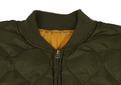FURRY Quilted Long Down Jacket Olive Size F