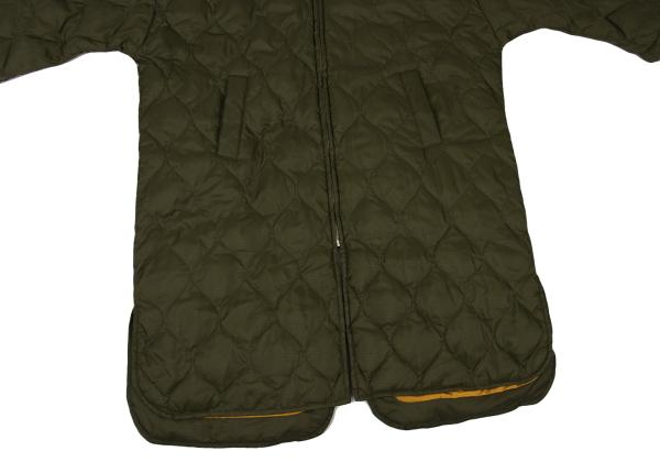 FURRY Quilted Long Down Jacket Olive Size F