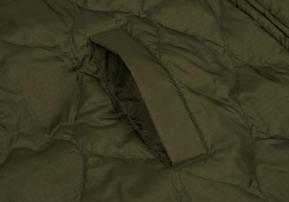 FURRY Quilted Long Down Jacket Olive Size F