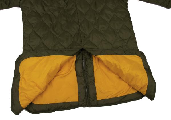 FURRY Quilted Long Down Jacket Olive Size F