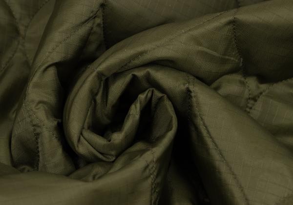 FURRY Quilted Long Down Jacket Olive Size F