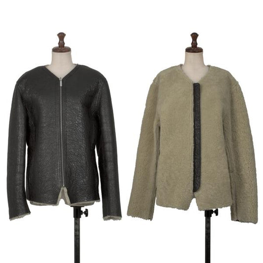 ISABEL MARANT ETOILE Lamb Fur Jacket Black Size 38