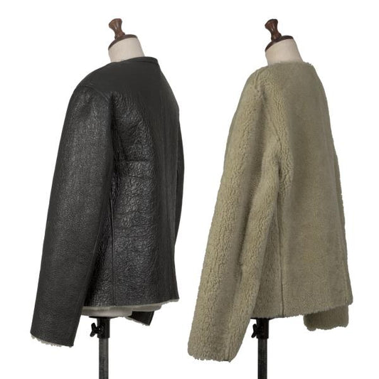 ISABEL MARANT ETOILE Lamb Fur Jacket Black Size 38