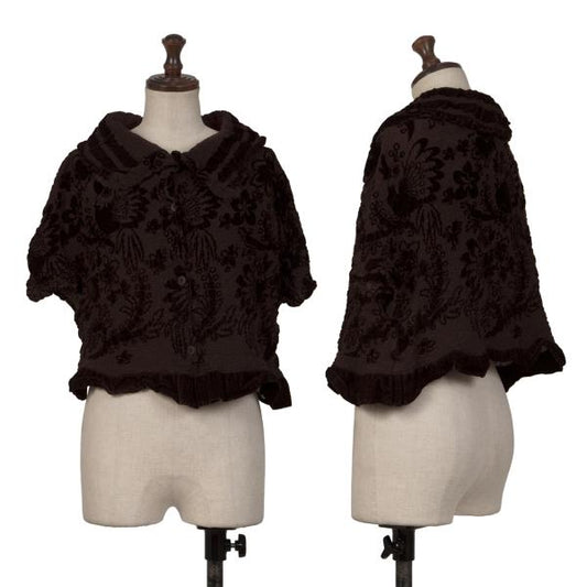 ISSEY MIYAKE me Garment-Dyed Flower Blouse Brown Size F