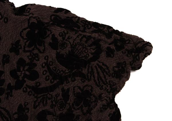 ISSEY MIYAKE me Garment-Dyed Flower Blouse Brown Size F