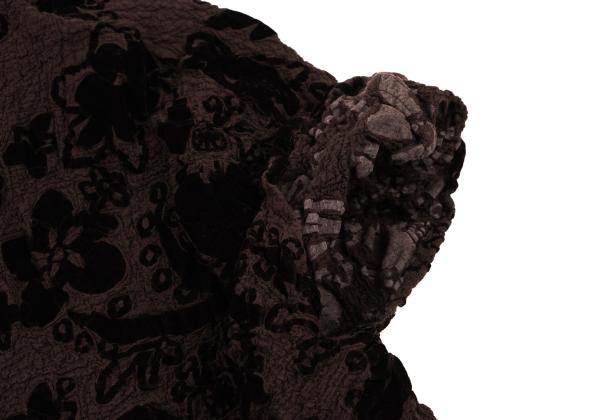 ISSEY MIYAKE me Garment-Dyed Flower Blouse Brown Size F