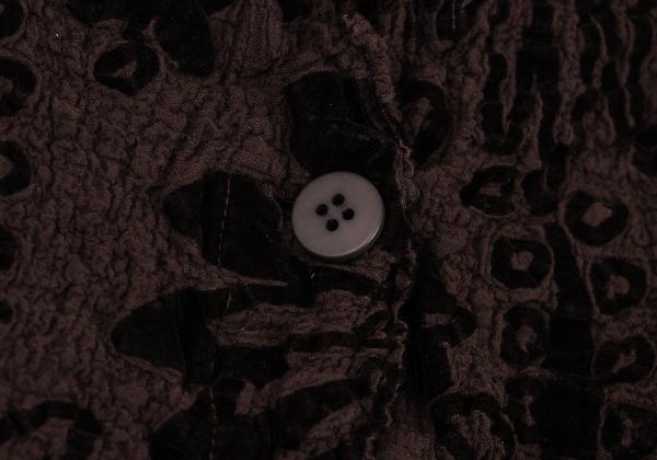 ISSEY MIYAKE me Garment-Dyed Flower Blouse Brown Size F