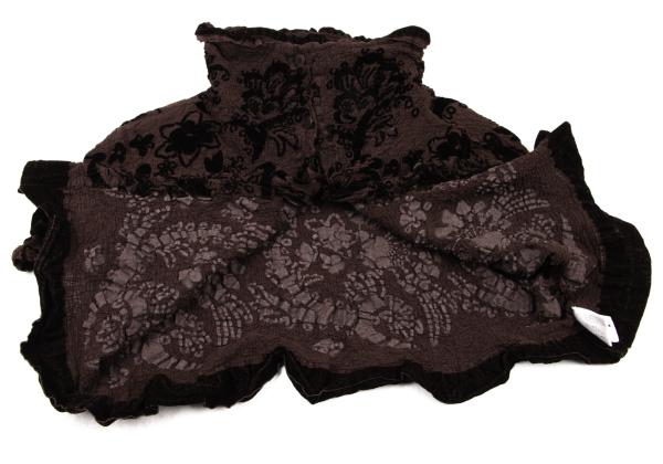 ISSEY MIYAKE me Garment-Dyed Flower Blouse Brown Size F