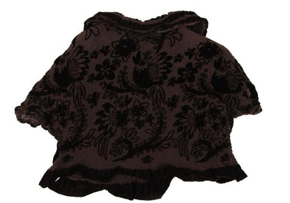 ISSEY MIYAKE me Garment-Dyed Flower Blouse Brown Size F