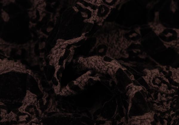 ISSEY MIYAKE me Garment-Dyed Flower Blouse Brown Size F