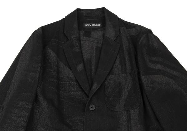 ISSEY MIYAKE MEN A-POC INSIDE Lame Jacket Black Size 4