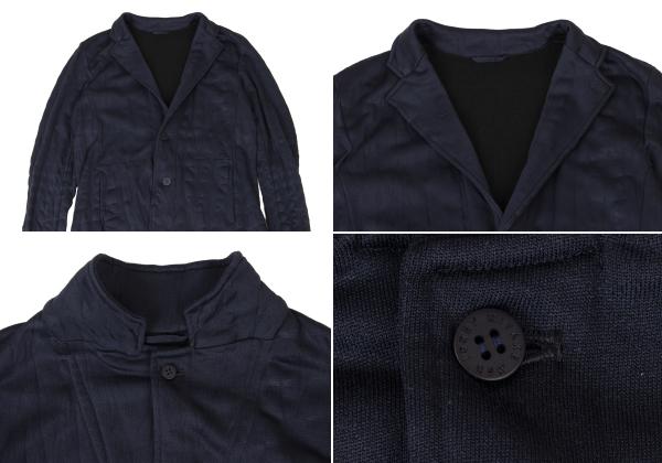 ISSEY MIYAKE MEN 16SS Poly Cotton Shibori Jersey Navy Size 3